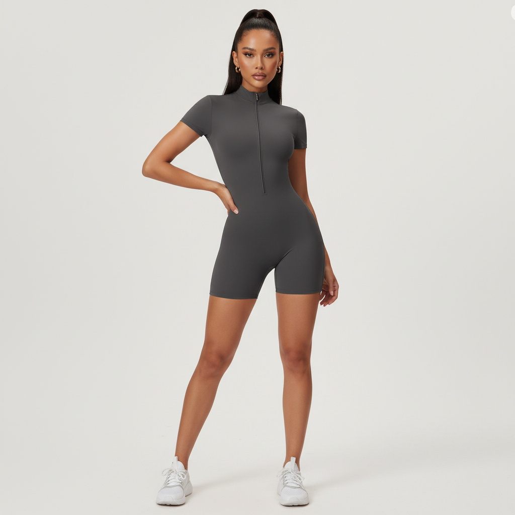 SculptZip Short Jumpsuit