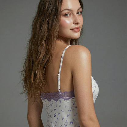 BloomLace Floral Mini Nightdress