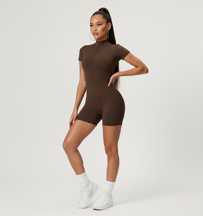 SculptZip Short Jumpsuit