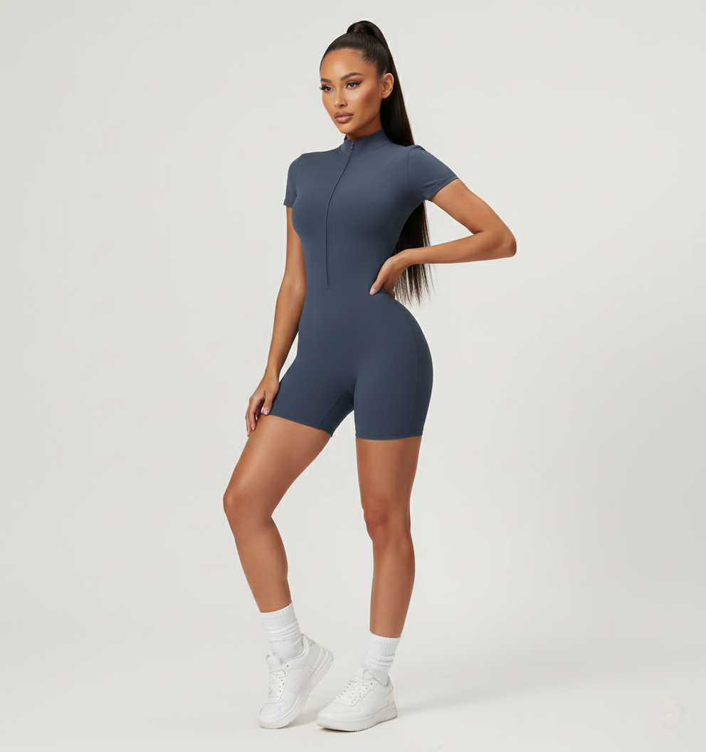 SculptZip Short Jumpsuit