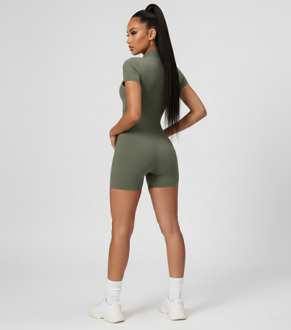 SculptZip Short Jumpsuit