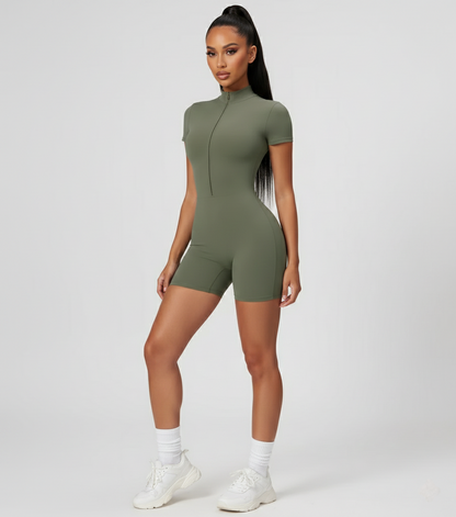 SculptZip Short Jumpsuit