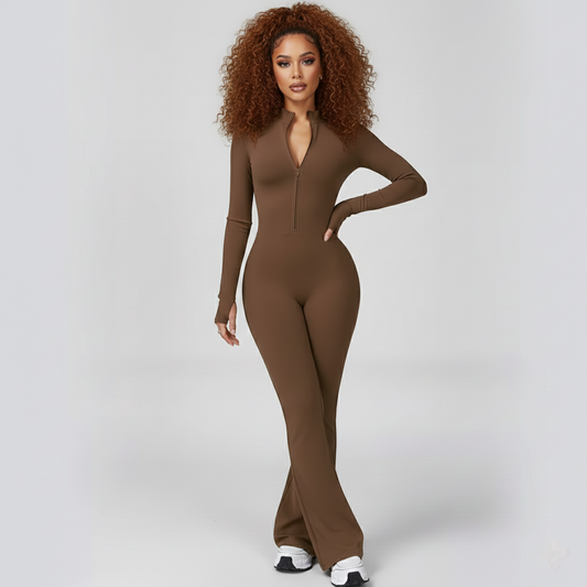FlareFlex Zip Jumpsuit