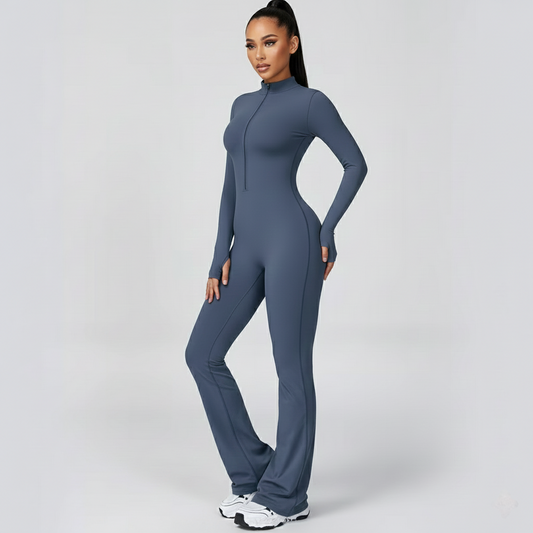 FlareFlex Zip Jumpsuit