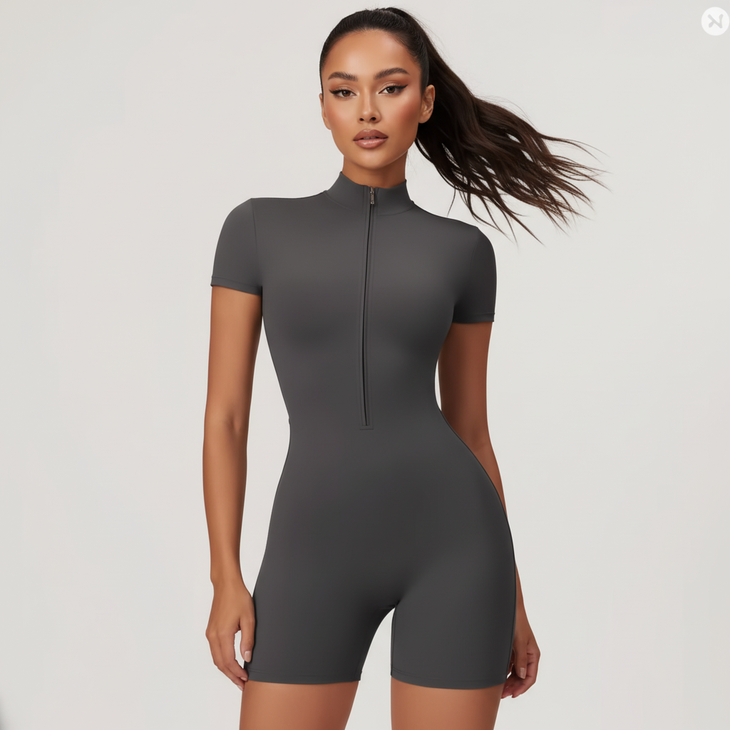 SculptZip Short Jumpsuit